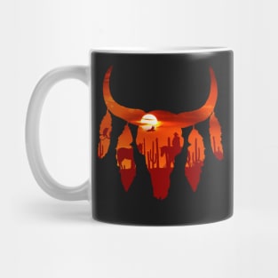 Cow Skull, buffalo skull, desert and cowboys, boho, bull skull Mug